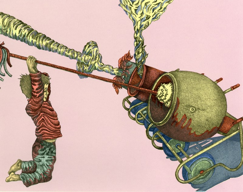 El Temblor, 11 X 14", Lithograph, 2018