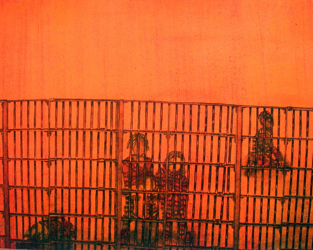 Carcel de los Inocentes, 15'' X 19'', Lithograph, 2008