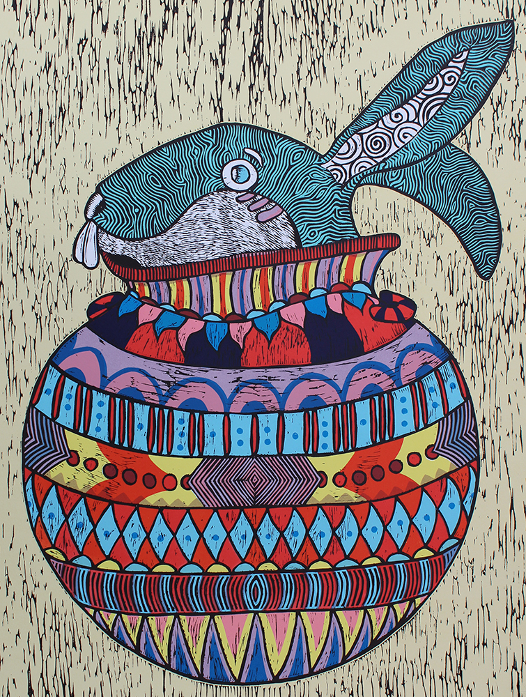 La Liebre Liberada, 28 X 21", Serigraphy, 2018